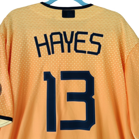 Nike Pittsburgh Pirates Baseball Jersey PGH Gold Black‎ MLB Men's XL - Picture 13 of 16